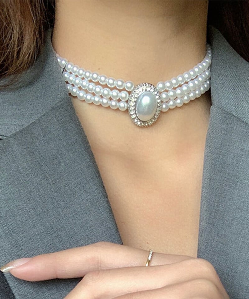 GIVENCHY ネックレス チョーカー パール 5連 GIVENCHY ネックレス