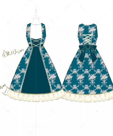 Miss Point アンティークフラワーウォール ロリィタドレス コルセットJSK  [LO894]