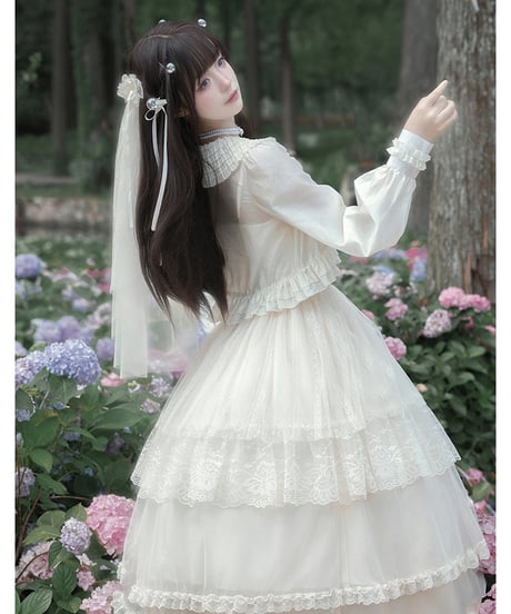 with PUJI / 象牙の塔 ロリィタドレス ワンピース、JSK  [LO1099]