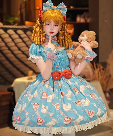 Miss Point / リボンと子ねこのスイーツタイム ロリィタワンピース、JSK [LO1437]