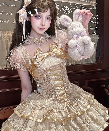Twin Bears /  煌めくメルヘンの夢 ロリィタドレス ワンピース⑩ [LO1450]