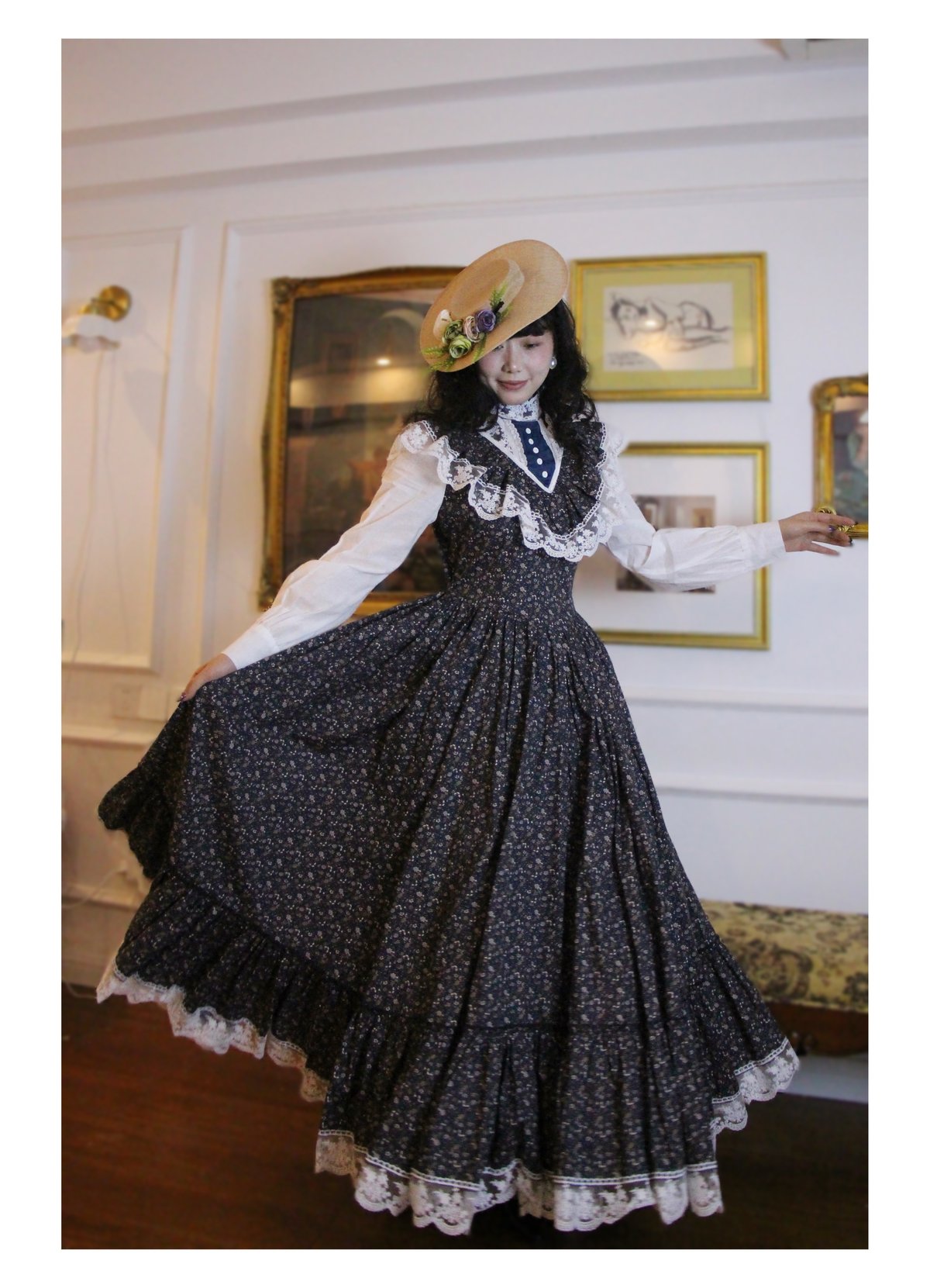 極美品】希少 マリメッコ ヴィクリ デイジー花柄 ミモレロング