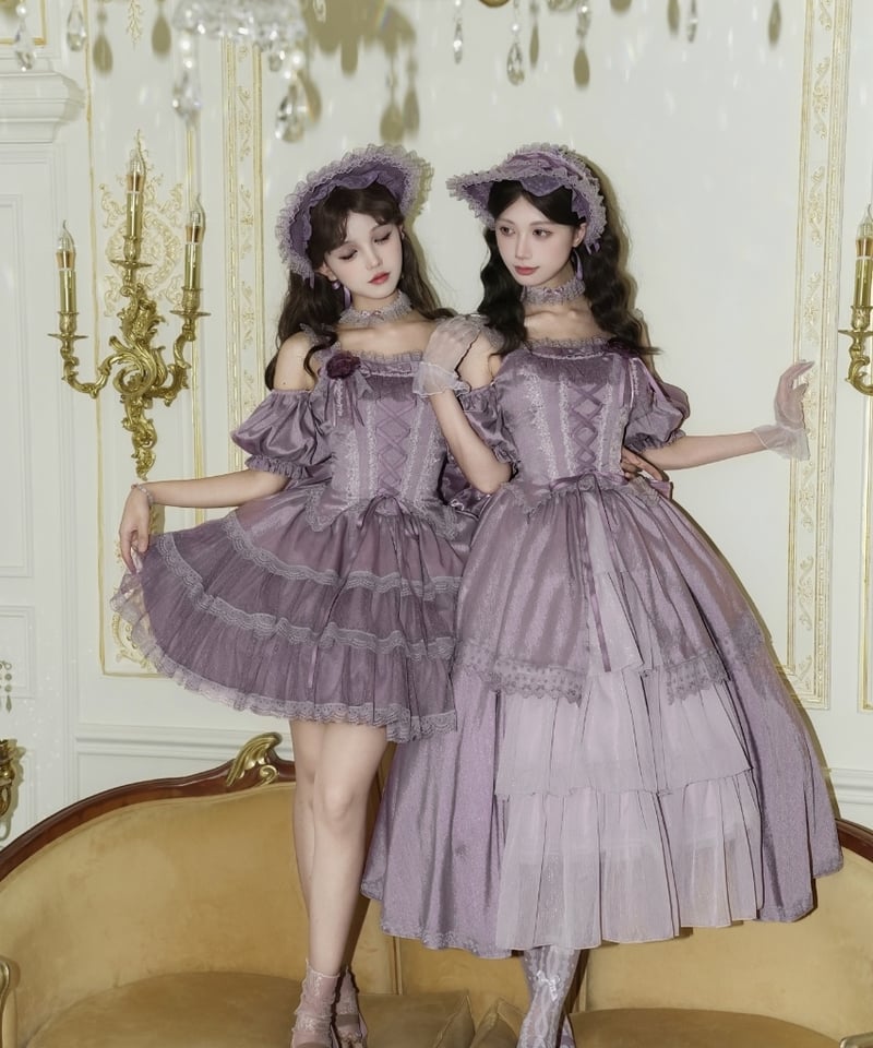 専用　即購入可　すぐ発送＊微光蔷薇 ロリータ　ドレス　フルセット SEASONZ オールインワン セットアップ ドレス princess ふわふわ