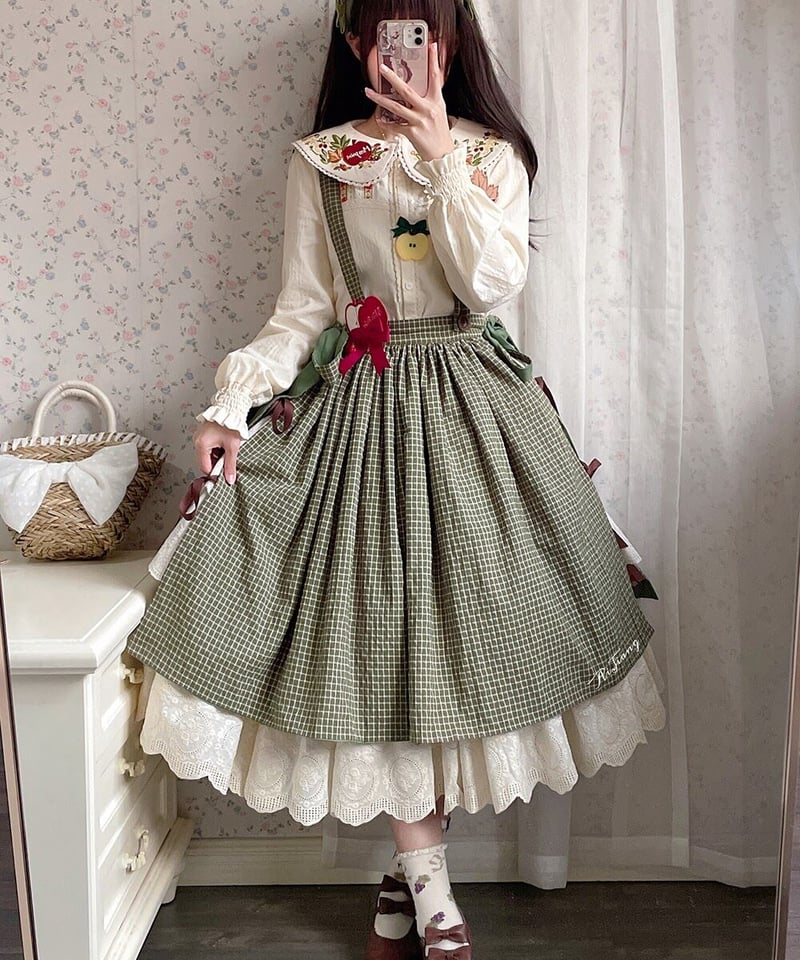 Miss Point 森のきつね リバーシブル 吊りスカート [LO689] | Roses