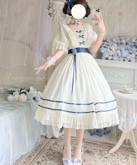 二十四会Lolita 静かな時間 シフォン ロングワンピース [LO567]
