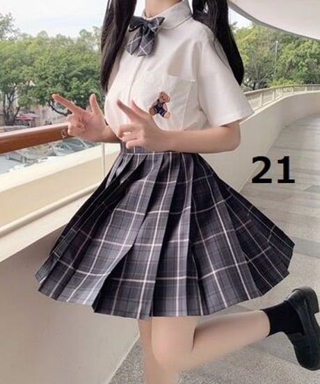 JK制服 スカート リボン セット  [SK83]