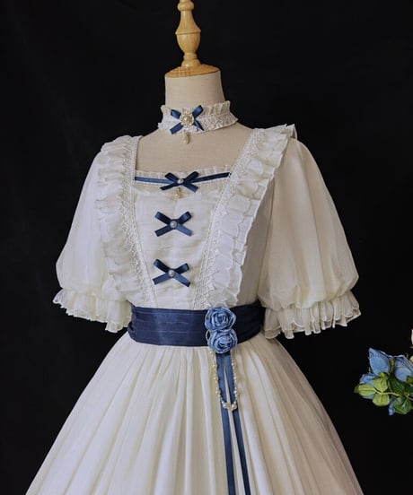 二十四会Lolita 静かな時間 シフォン ロングワンピース [LO567]