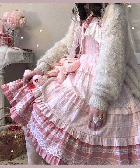 Sleep Doll カントリー風 ロリィタ JSK スカート セット ワンサイズ [LO130]