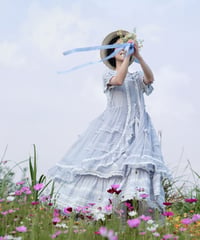 SweetDreamer / Summer of Blue Snowflakes ロリィタドレス メッシュタブリエ [LO1077]