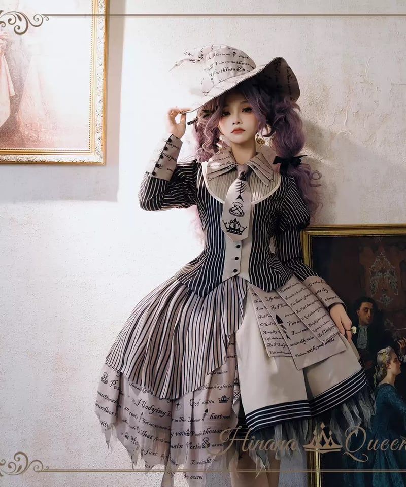 HinanaQueena / 暮夜 リテラリー・ロリィタドレス セット[LO1508] | R