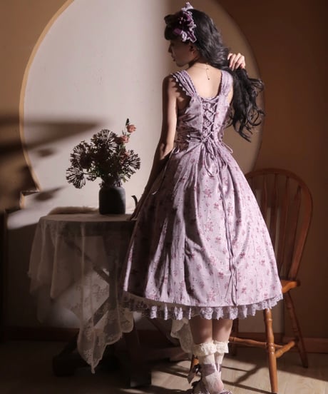 Little Plum 花と夢 コーデュロイ ロリィタドレス JSK [LO653]