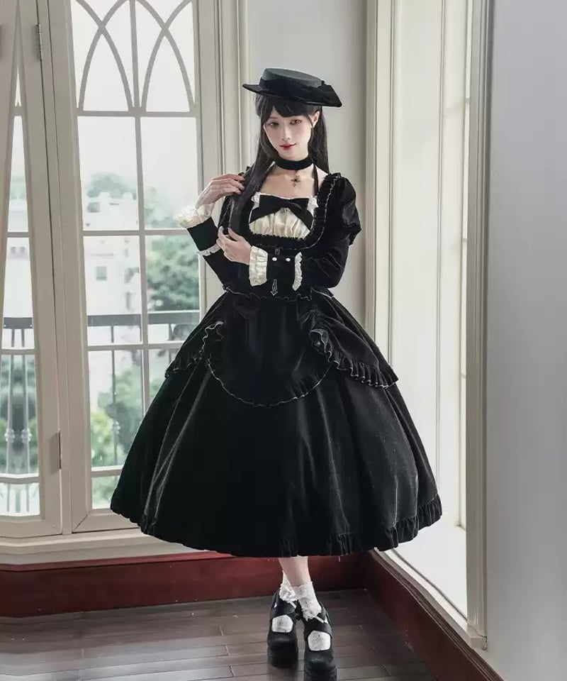 【SZ'】ロリータドレス　Sサイズ with PUJI / 黙示録 ロリィタドレス セット [LO1518] | Roses o