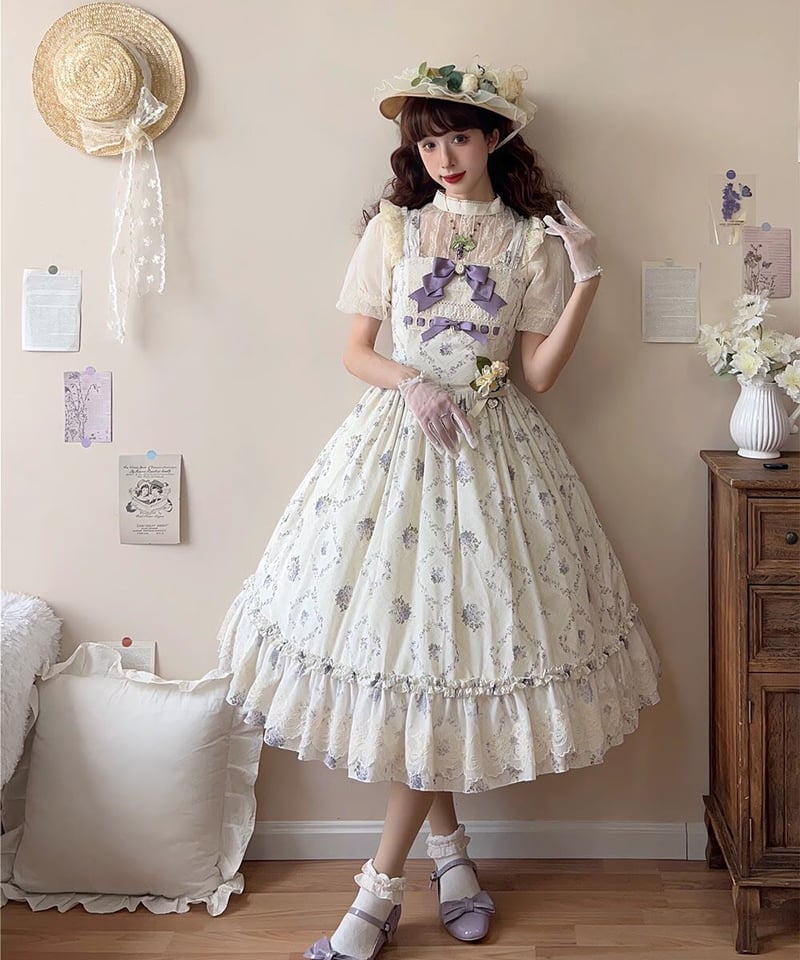Miss Point 木香薔薇 2.0 花柄 ロング ロリィタドレス JSK Miss Point 木香薔薇 2.0 花柄 ロング ロリィタドレス JSK