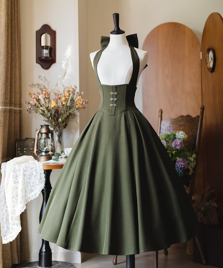 Forest Wardrobe 森林のキャロル ホルターネック コルセットスカート [LO1205]