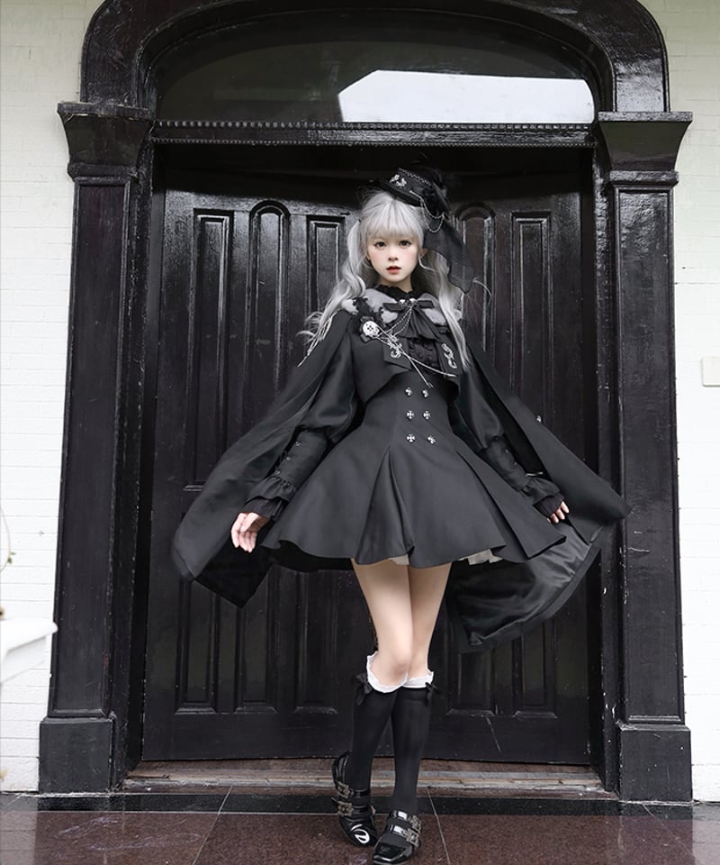 中華ロリータ　Alicegirl エペティス 華ロリ ロリィタ 赤×黒 中華 Alice Girl ロリィタ