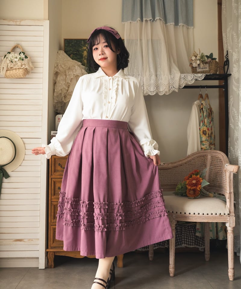 Forest Wardrobe 森林のかご4.0 三段フリルスカート [LO950] | Ro