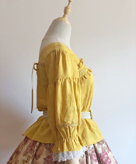 有一只小鳥 / 薔薇茶2.0 七分袖ブラウス [LO748]