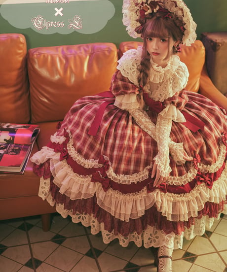 Elpress L "Hi, Mom" コラボ 豪華版 ロリィタドレス+ボンネット[LO358]