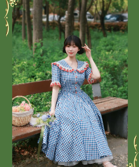 Wizard of Oz / Antique book &  Fairy Tale Town レトロ ヴィンテージ風 ドレス [LO1457]