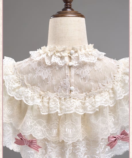 Twin Bears / Antique Gemstone Fragrance ロリィタドレス ブラウス、ケープ③ [LO1598]