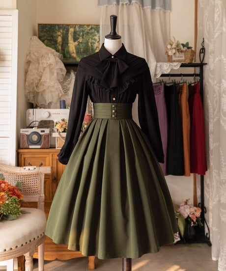 Forest Wardrobe 森林のかご4.0 ボックスプリーツスカート [LO950]