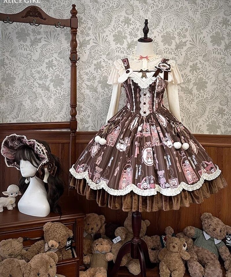 Alice Girl / ベアドールウォール ロリィタ JSK、OP、長袖 Alice Girl / ベアドールウォール ロリィタ JSK、OP、長袖