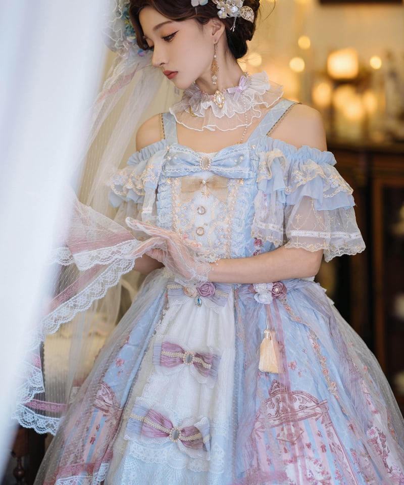 lolita オリジナル 洋服 ロリータ ワンピース T247#（二匹の田園