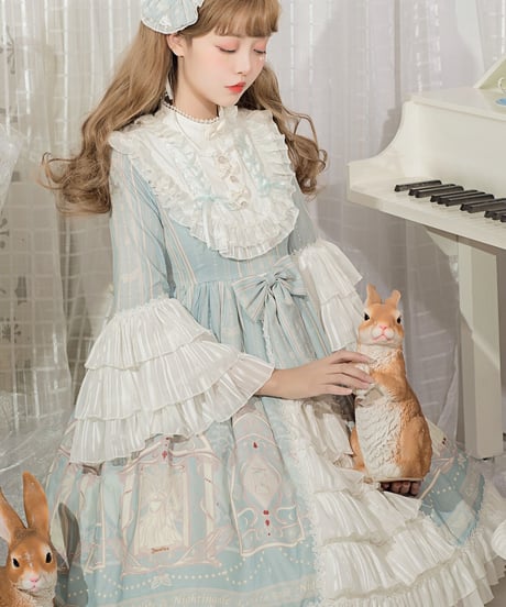 Uncle's Workshop 命軸シリーズ ロリィタドレス ワンピース +ヘッドドレス[LO271]