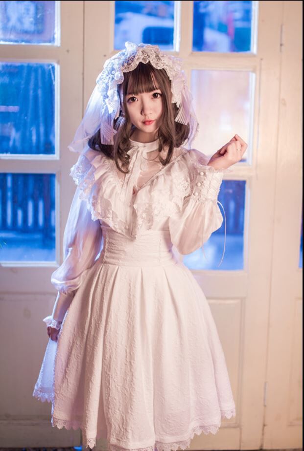 カメリアガール ホワイト ジャカード コルセットスカート L～XL 単品