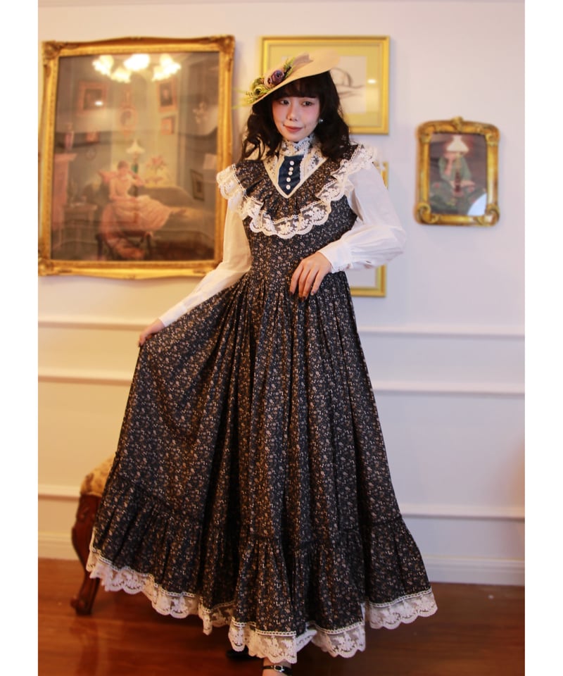 Wizard of Oz / 繁花集 小花柄レースロングワンピース [LO1509] | Ro