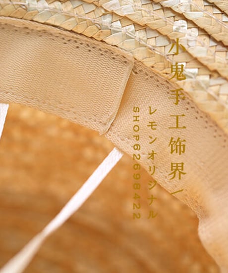 ロリィタ ストローハット カンカン帽 ピンク レース リボン ロングテール [LO100-22]