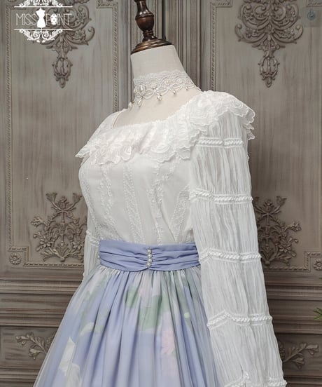 Miss Point 香りを求めて シフォン長袖ブラウス[LO585]