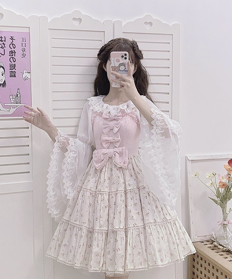 れみ　ロリータフリルドレス　ラウンドカラー　メルヘン　可愛い　長袖 楽天市場】ロリータドレス ワンピース お姫様 ドレス ゴスロリ