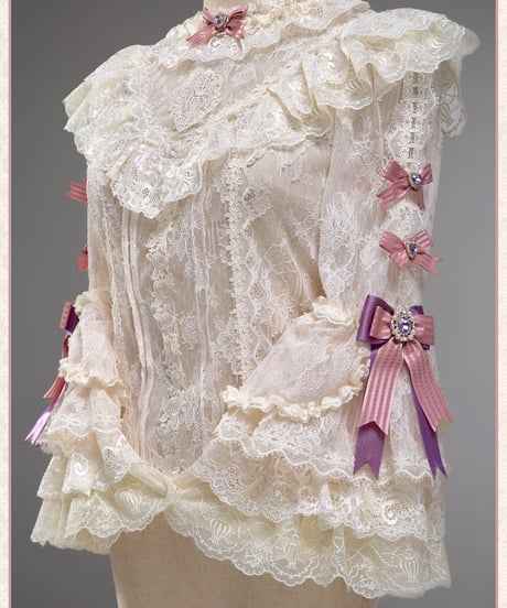 Twin Bears / Antique Gemstone Fragrance ロリィタドレス ブラウス、ケープ③ [LO1598]