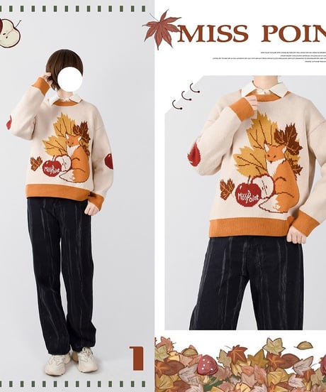 Miss Point 森のきつね セーター・ベスト  [LO689]
