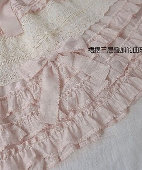 chibi shop 芍薬シリーズ テンセルレース ロングスカート[LO565]