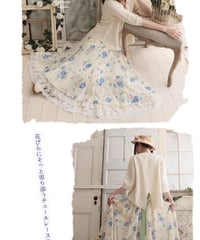 ３層レースのたっぷりのロングペチコート 薄手 春夏 78cm/88cm丈 森ガール [SK34]