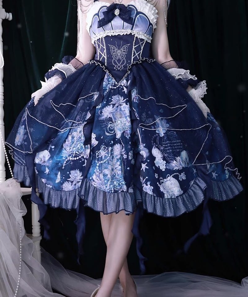 Lolita樱洛芙原创 水母 JSKセット [LO815] | Roses on the R