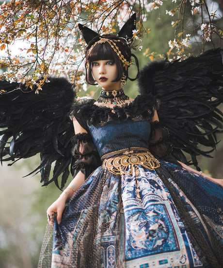 Miss Point / Dusk BASTET （ 黄昏贝斯特）エジプト風ロリィタ ゴージャスJSK SPバージョン フルセット[LO350]