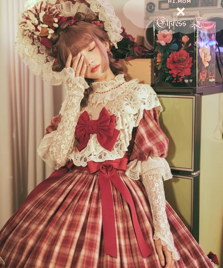 Elpress L "Hi, Mom" コラボ 豪華版 ロリィタドレス+ボンネット[LO358]