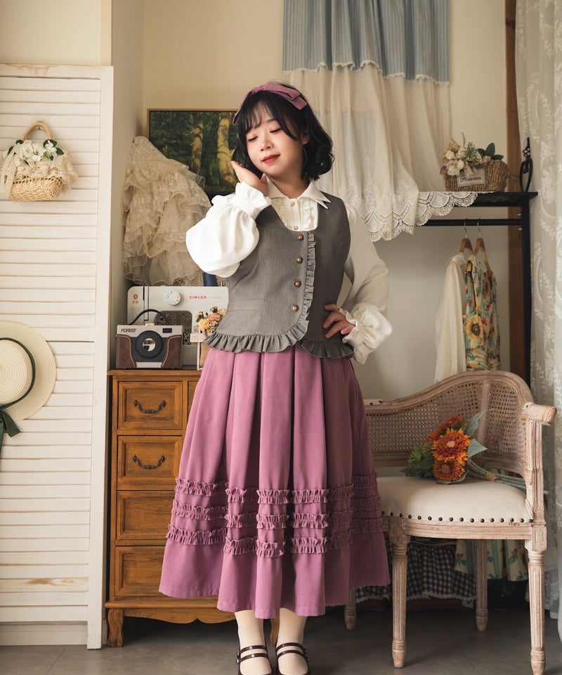 Forest Wardrobe 森林のかご4.0 三段フリルスカート [LO950] | Ro