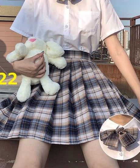 JK制服 スカート リボン セット  [SK83]