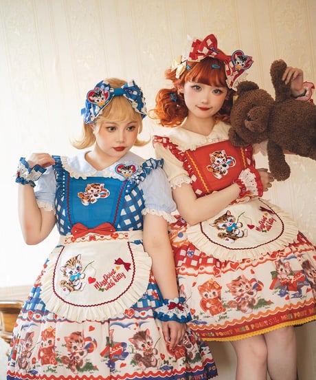 Miss Point / with kitty  フライングスリーブJSK [LO805]