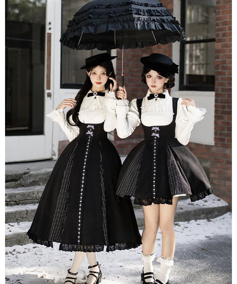 with PUJI Letter and Poetry / モノクロ楽章 ロリィタドレス セ