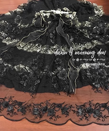 Dawn & Morning Dew Lolita / 朝露の花嫁 クラシックロリィタ アクセサリー （黒） [LO917]