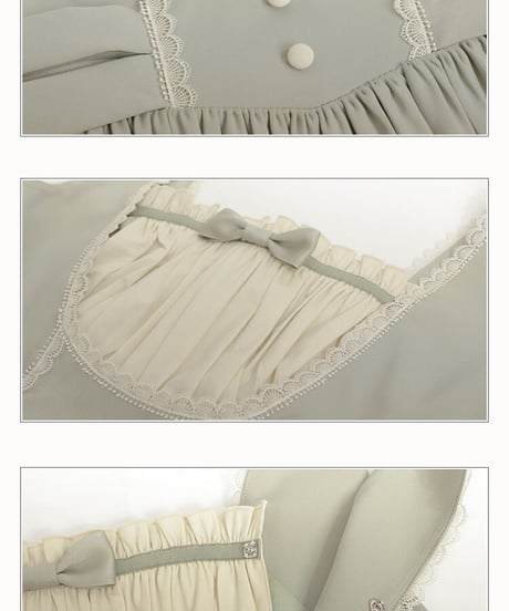 Larmes d'Anges 大きいサイズ対応 ロマンスオブスプリング JSK+ブラウス+帽子 フルセット[LO529]