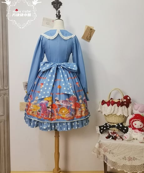 Miss Cube きのこの妖精 ロリィタドレス 長袖ワンピース  [LO939]