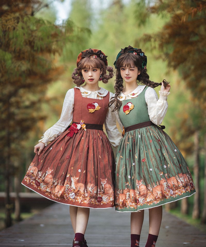 オリジナル lolita 洋服 ロリータ JSK 納まる ブルー L120#