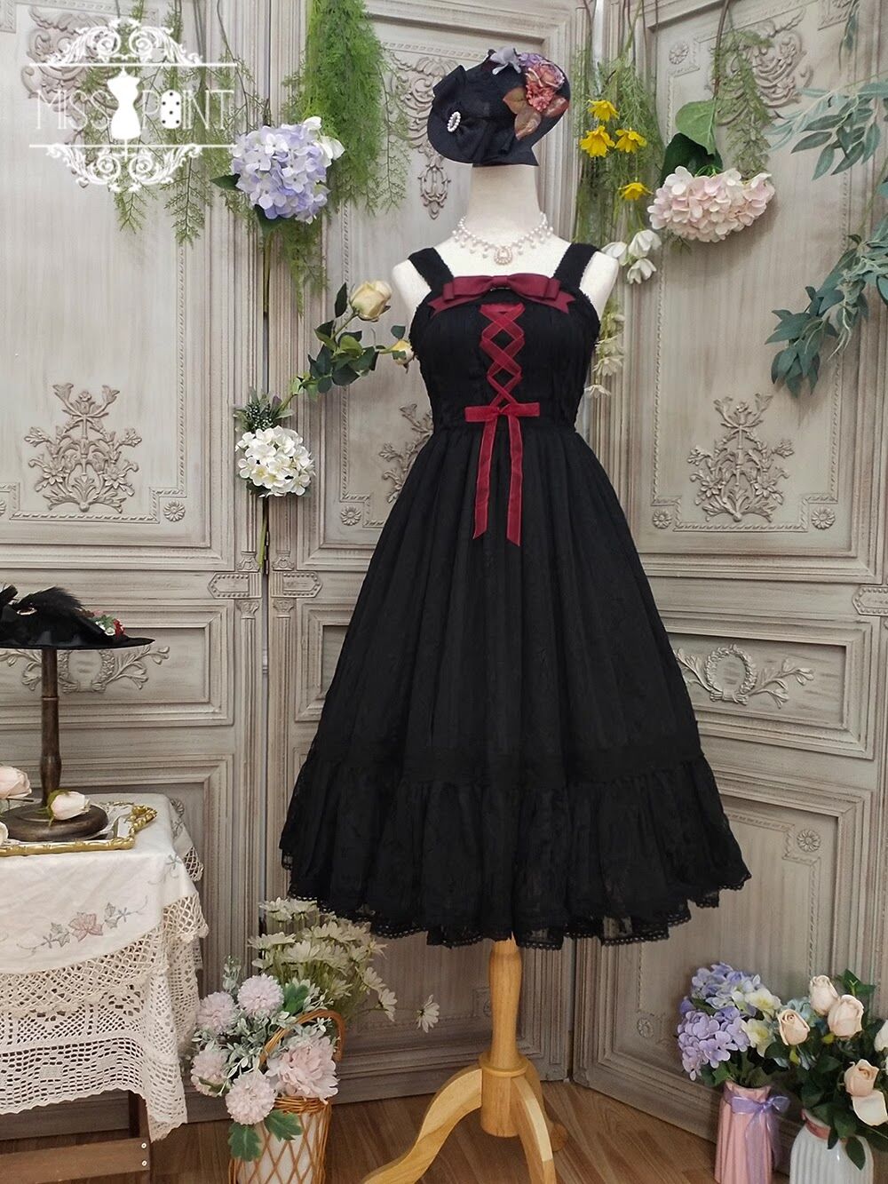 Miss Point 木香薔薇 1.0 レース/花柄 ロング ロリィタドレス JSK [LO2 