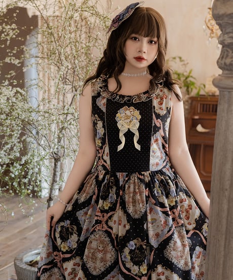 Miss Point 猫とバラのお茶会 ロリィタドレス JSK  [LO984]